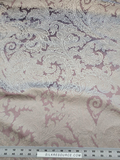 Scalamandre Palermo Velvet Paisley Amethyst Purple Printed Velvet Botanical Foliage MSRP USD610/y