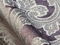 Scalamandre Palermo Velvet Paisley Amethyst Purple Printed Velvet Botanical Foliage MSRP USD610/y