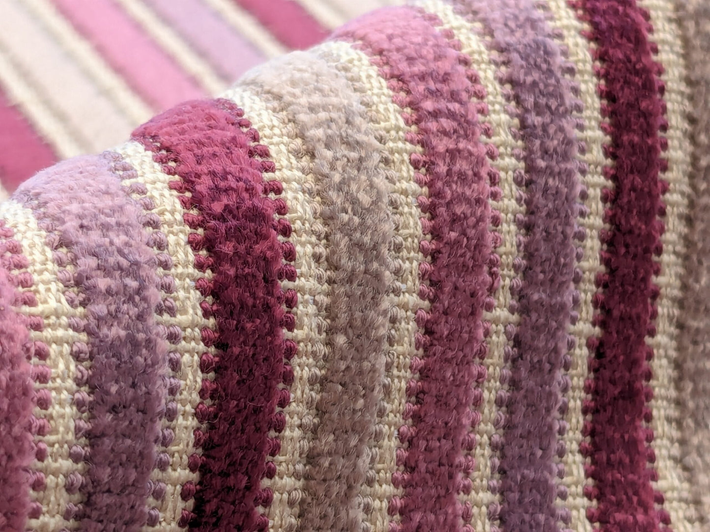 by yard Scalamandre Sirocco Mauve Purple Silk Stripe MSRP USD320/y