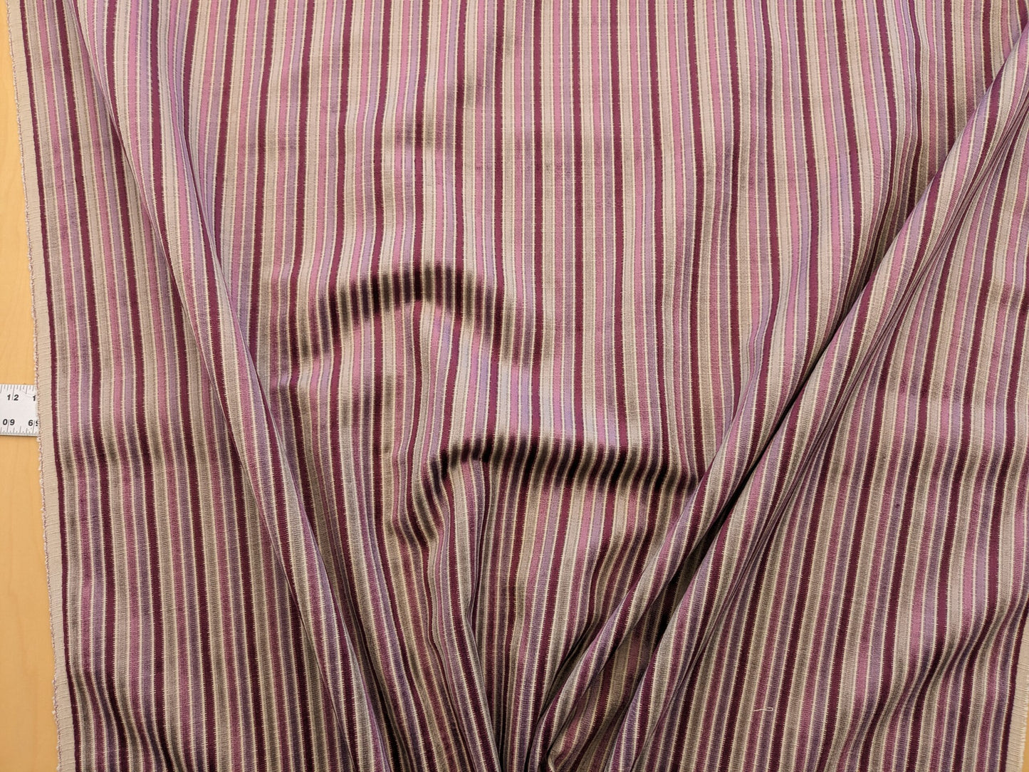 by yard Scalamandre Sirocco Mauve Purple Silk Stripe MSRP USD320/y