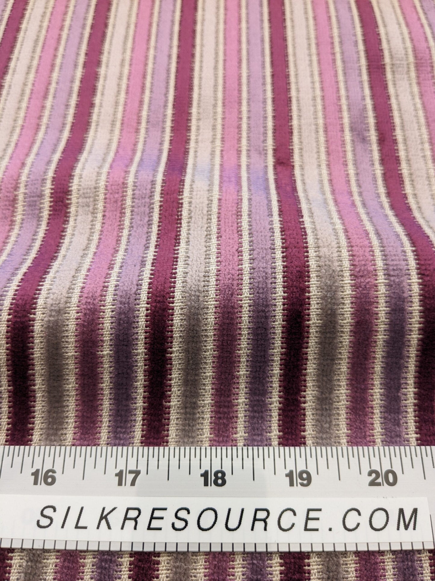 by yard Scalamandre Sirocco Mauve Purple Silk Stripe MSRP USD320/y
