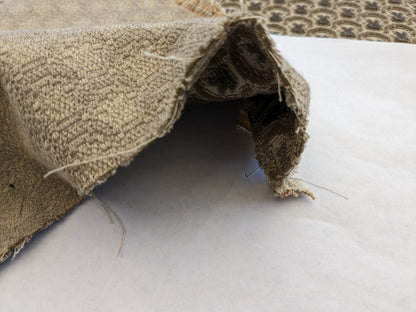 Scalamandre Wallace Khaki Light Brown Beige Dot Circle Geometric Small Scale Cut Velvet MSRP USD 484/y