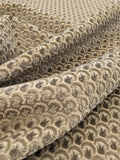 Scalamandre Wallace Khaki Light Brown Beige Dot Circle Geometric Small Scale Cut Velvet MSRP USD 484/y