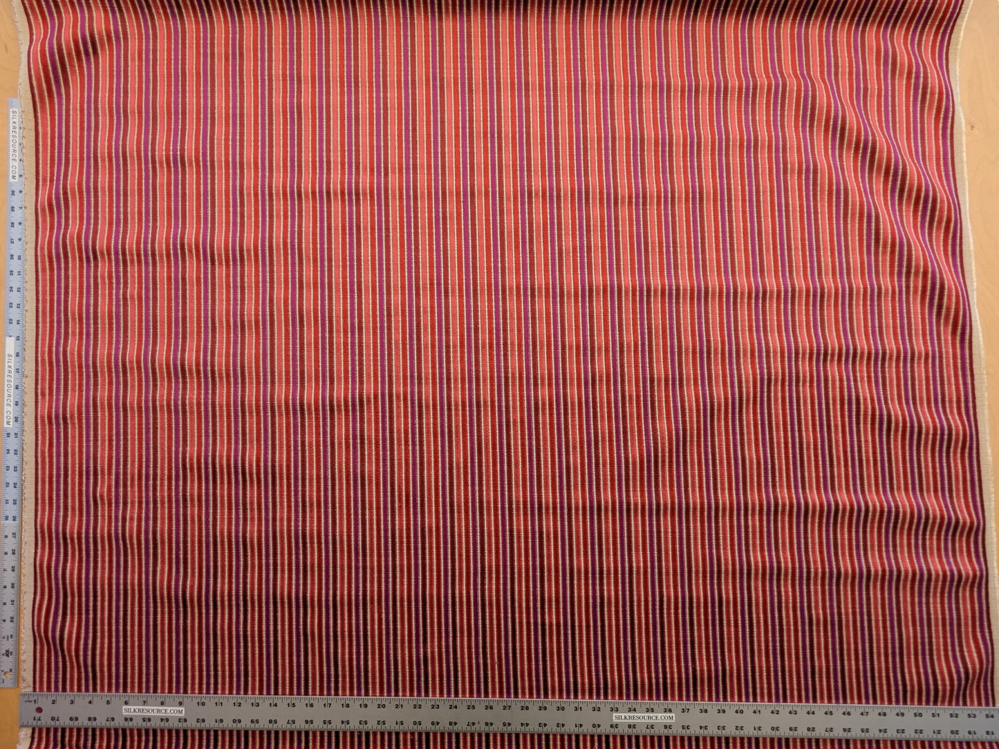 by yard Scalamandre Sirocco Rouge Red Purple Stripe MSRP USD320/y