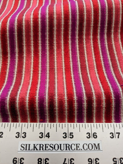 by yard Scalamandre Sirocco Rouge Red Purple Stripe MSRP USD320/y