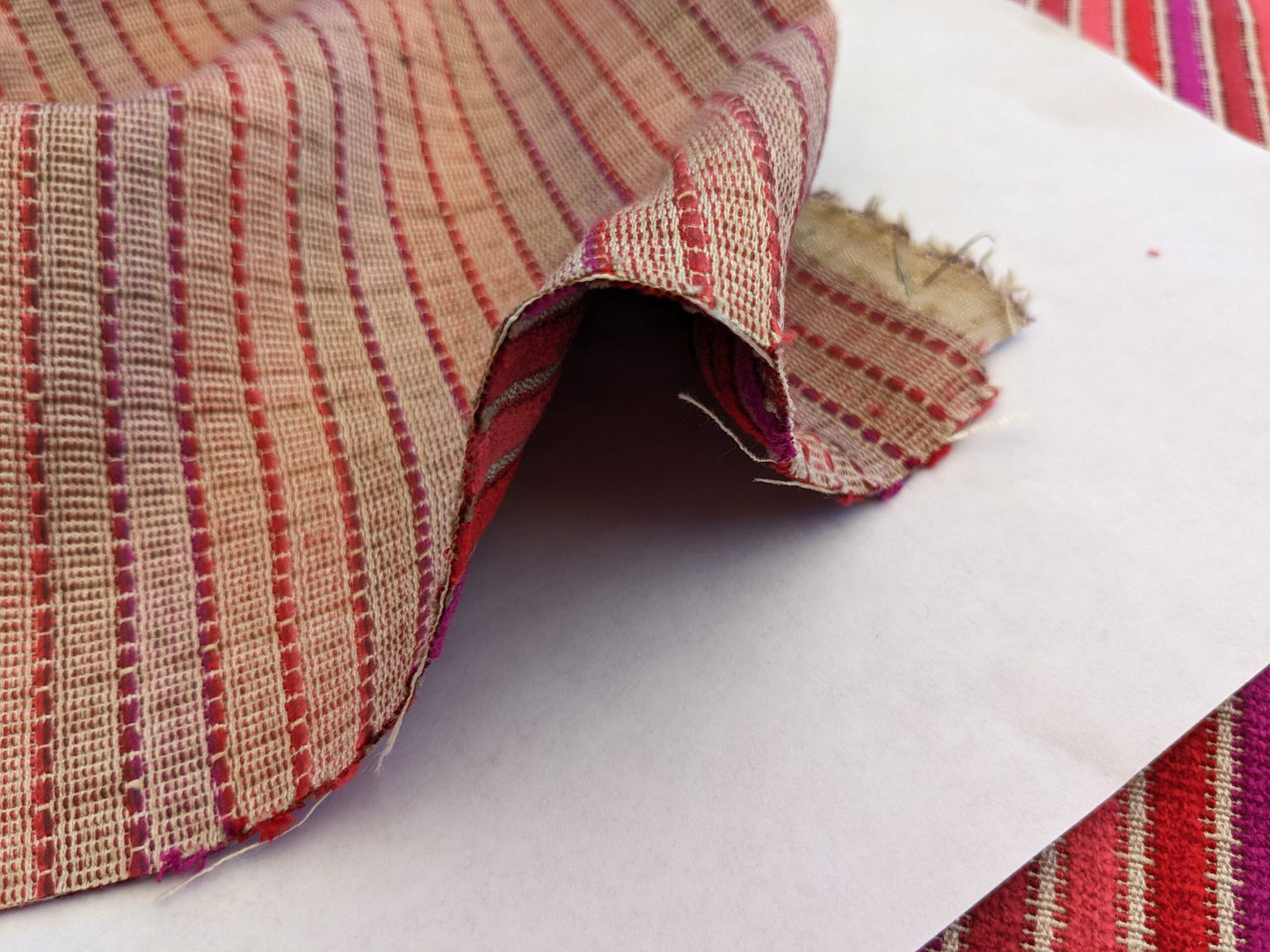 by yard Scalamandre Sirocco Rouge Red Purple Stripe MSRP USD320/y