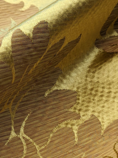 Scalamandre Fornarina Gold Silk Damask Medallion MSRP USD 648/Y