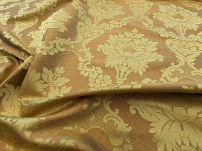 Scalamandre Fornarina Gold Silk Damask Medallion MSRP USD 648/Y