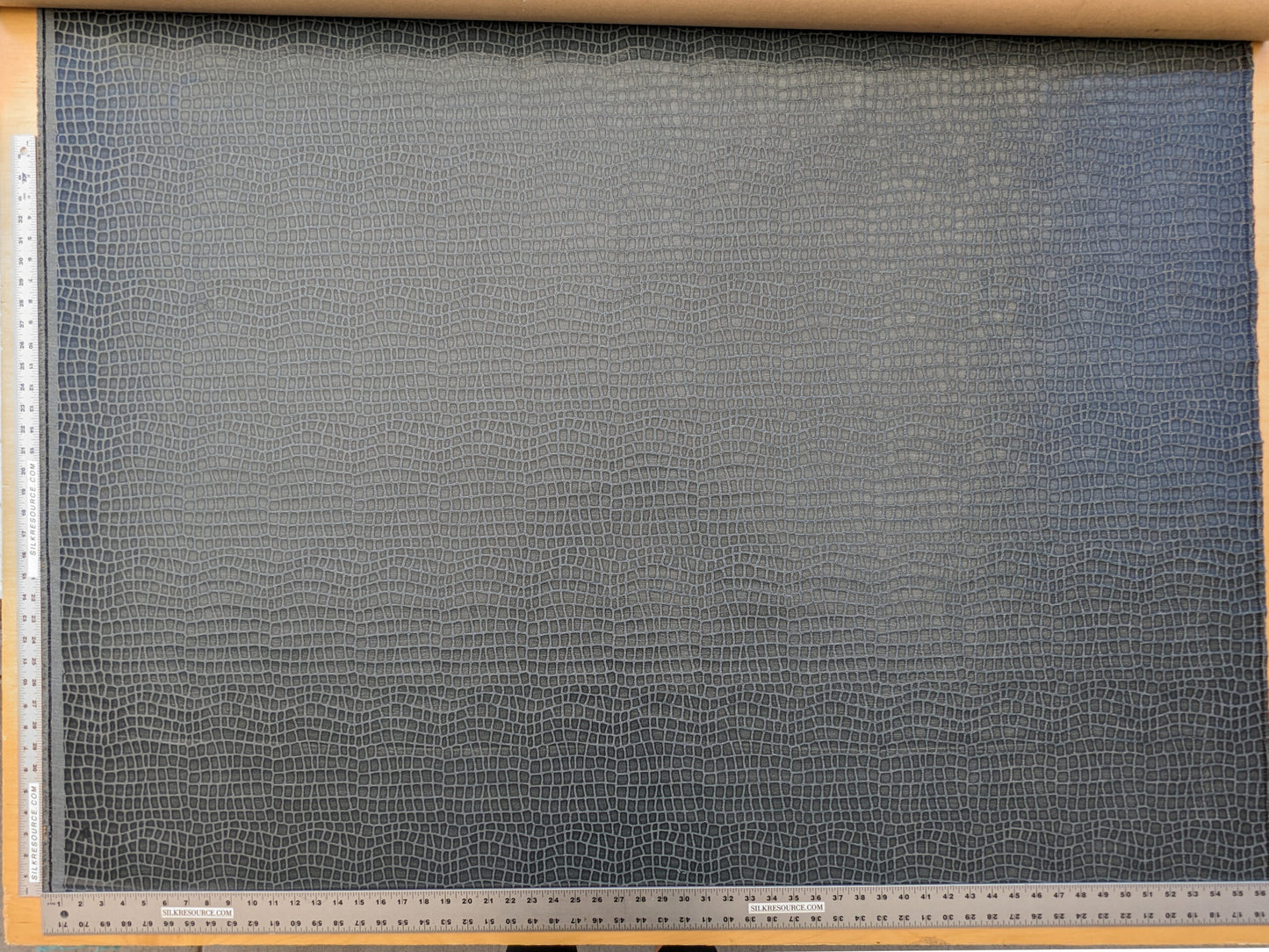 Scalamandre Gator Stone Black Viscose Blend Small Scale MSRP $210/y