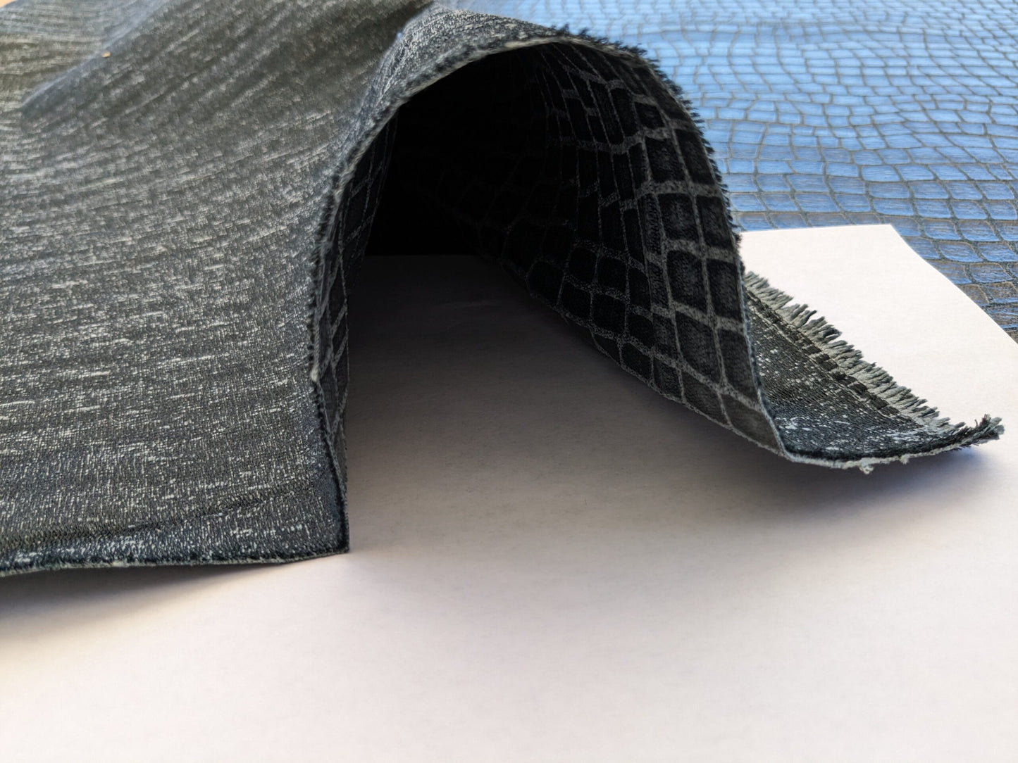 Scalamandre Gator Stone Black Viscose Blend Small Scale MSRP $210/y