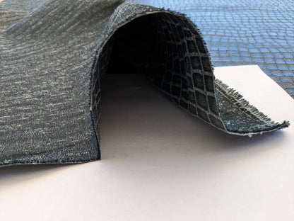 Scalamandre Gator Stone Black Viscose Blend Small Scale MSRP $210/y