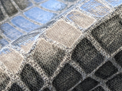 Scalamandre Gator Stone Black Viscose Blend Small Scale MSRP $210/y