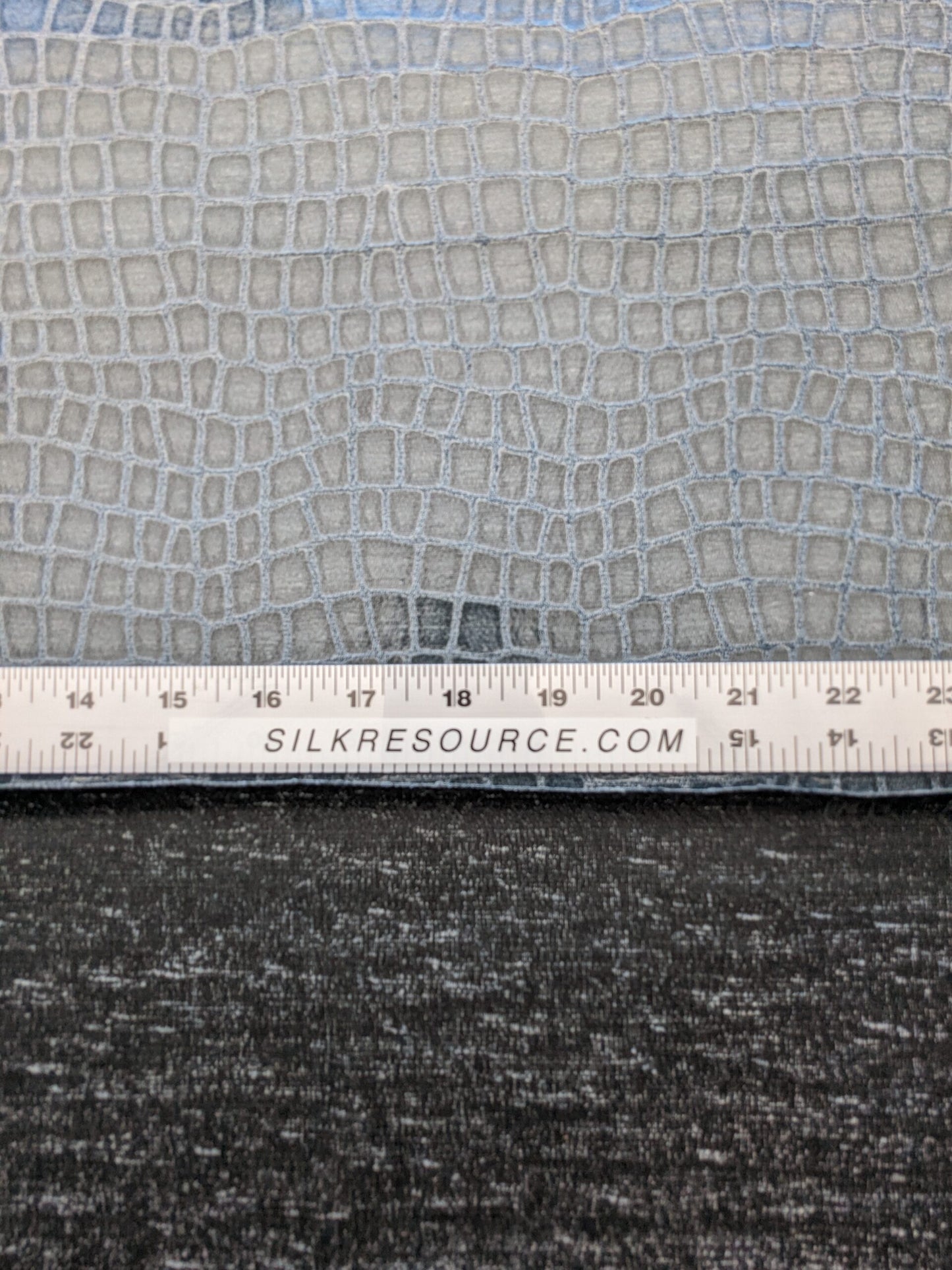 Scalamandre Gator Stone Black Viscose Blend Small Scale MSRP $210/y
