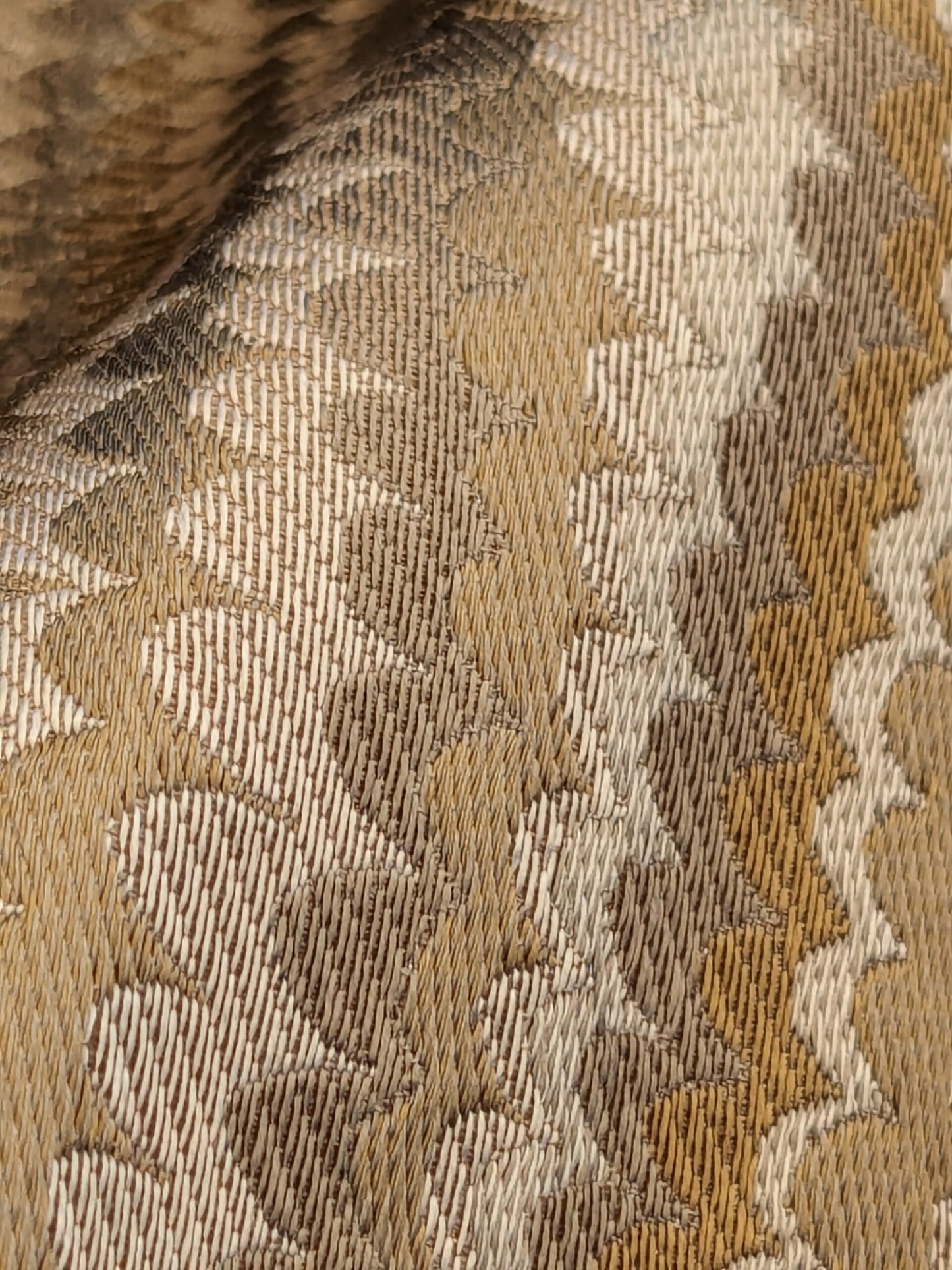 Scalamandre End Paper Dune Brown Tan Gold 100% Silk Glamorous Marbled Paper Wave MSRP USD 378/y