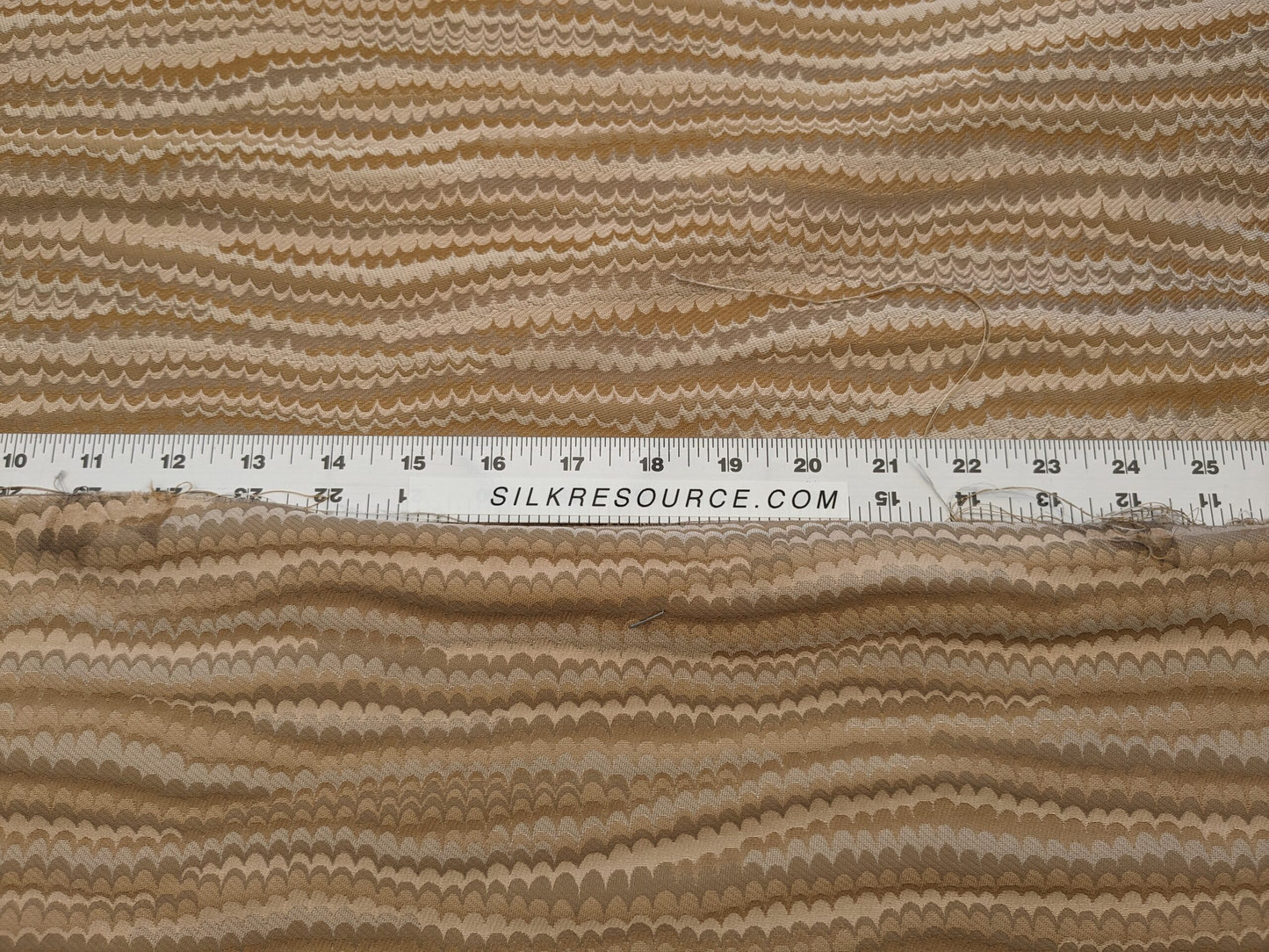 Scalamandre End Paper Dune Brown Tan Gold 100% Silk Glamorous Marbled Paper Wave MSRP USD 378/y