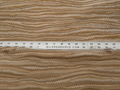 Scalamandre End Paper Dune Brown Tan Gold 100% Silk Glamorous Marbled Paper Wave MSRP USD 378/y