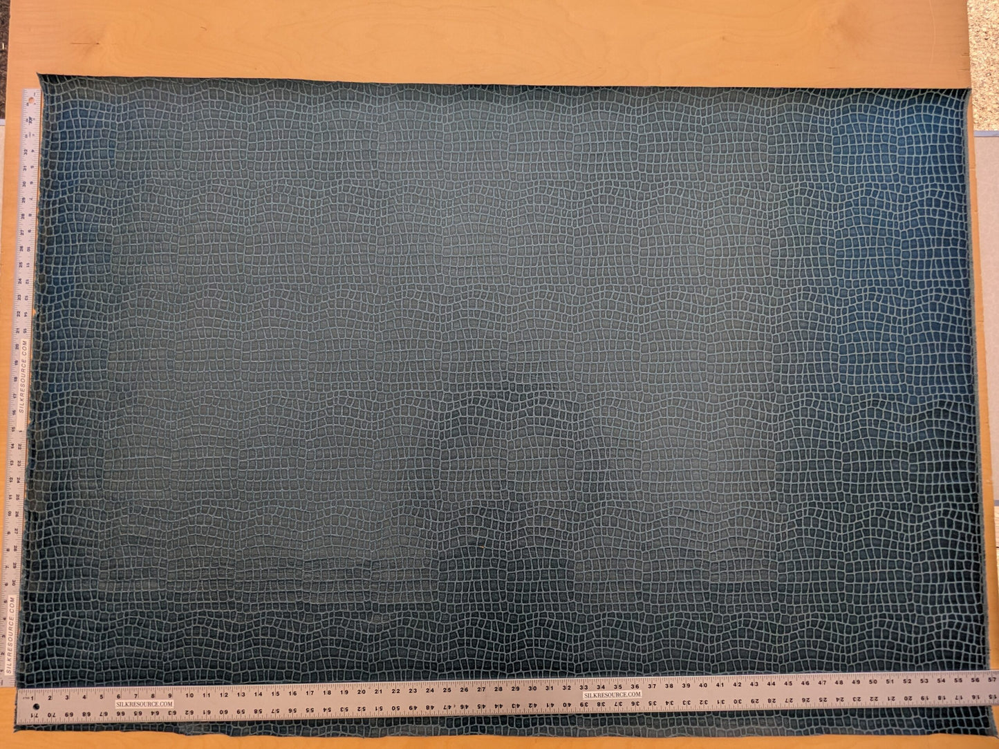 Scalamandre Gator Lagoon Blue Viscose Blend Small Scale MSRP $210/y