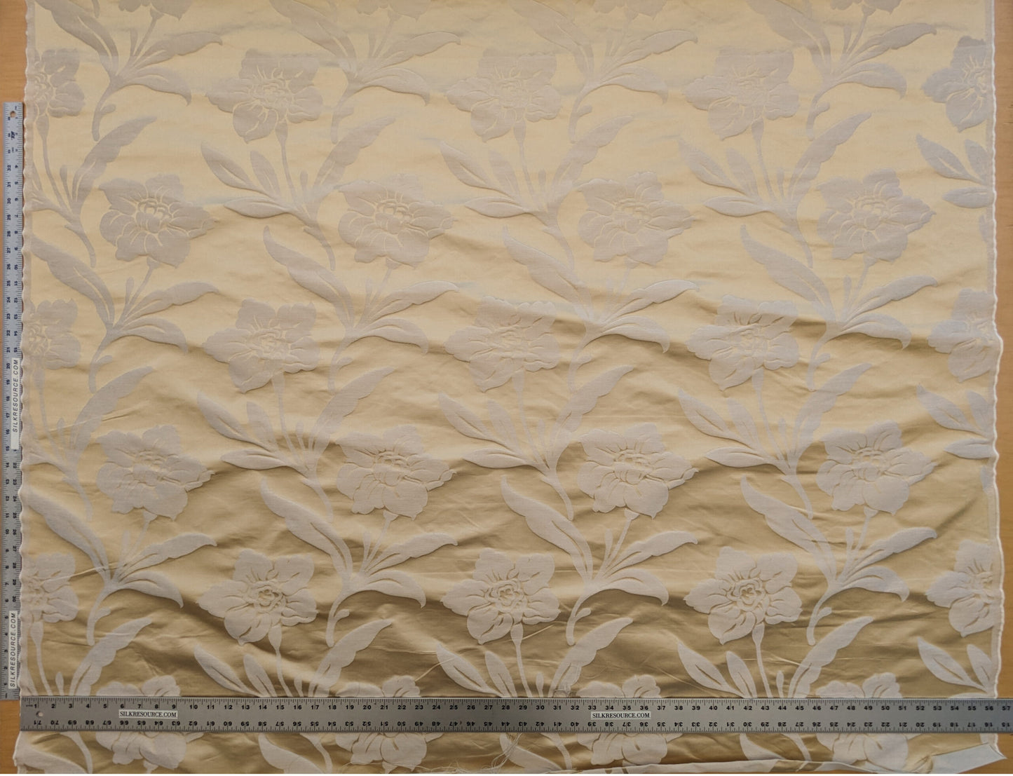 Scalamandre Sophie Ivory Silk Cotton Floral MSRP USD318/y