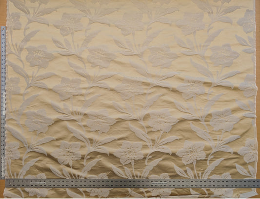 Scalamandre Sophie Ivory Silk Cotton Floral MSRP USD318/y