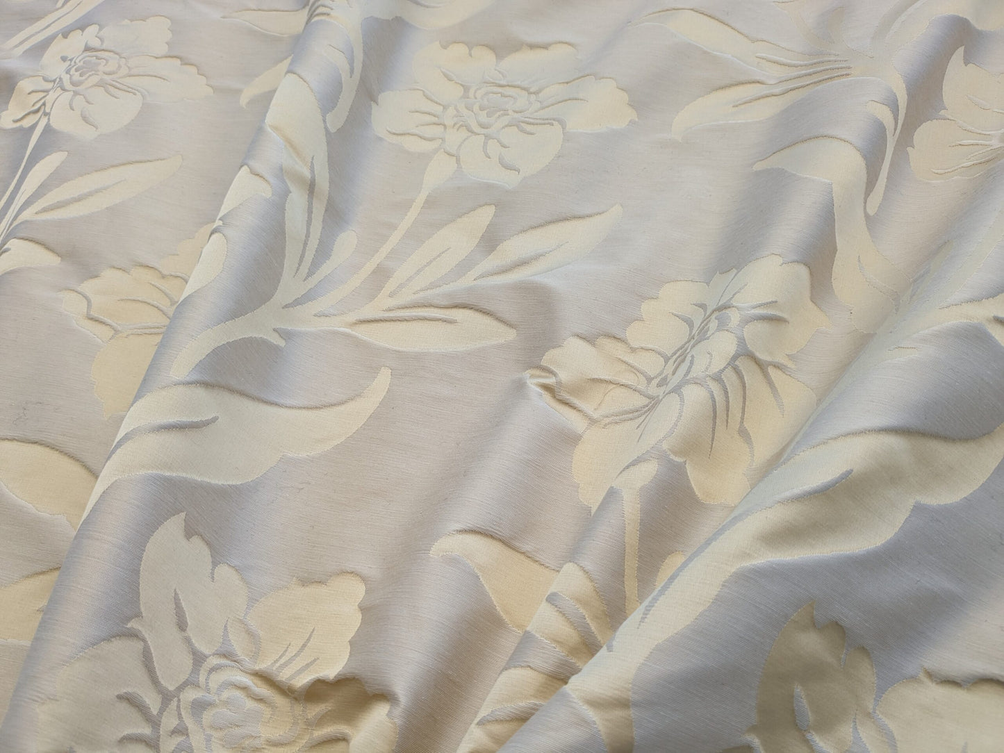Scalamandre Sophie Ivory Silk Cotton Floral MSRP USD318/y