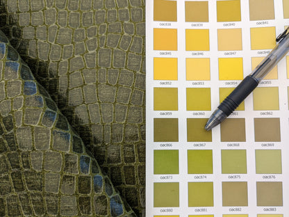 Scalamandre Gator Swamp Green Viscose Blend Small Scale MSRP $210/y