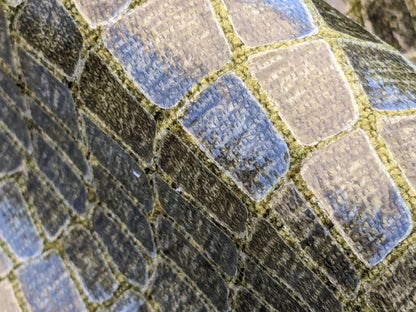 Scalamandre Gator Swamp Green Viscose Blend Small Scale MSRP $210/y