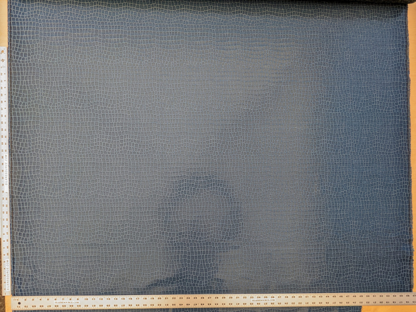 Scalamandre Gator Periwinkle Blue Viscose Blend Small Scale MSRP $210/y