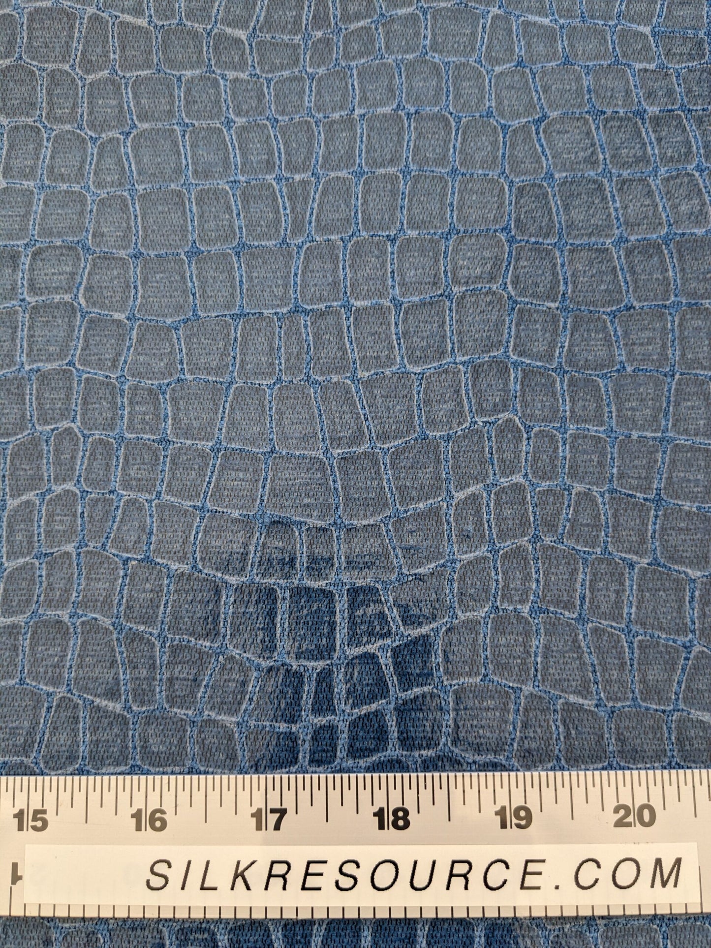 Scalamandre Gator Periwinkle Blue Viscose Blend Small Scale MSRP $210/y