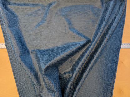 Scalamandre Gator Periwinkle Blue Viscose Blend Small Scale MSRP $210/y