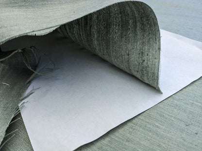 Scalamandre Vienne Texture Mist Gray Blue Silk Solid Texture MSRP USD 276/y