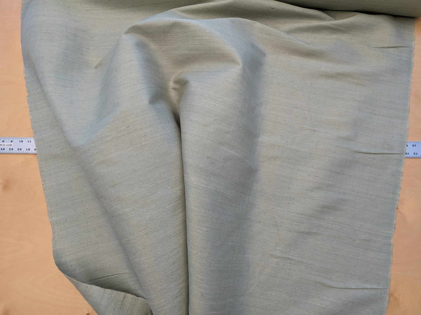 Scalamandre Vienne Texture Mist Gray Blue Silk Solid Texture MSRP USD 276/y