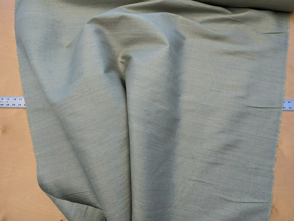Scalamandre Vienne Texture Mist Gray Sage Green Blue Silk Solid Texture MSRP USD 276/y