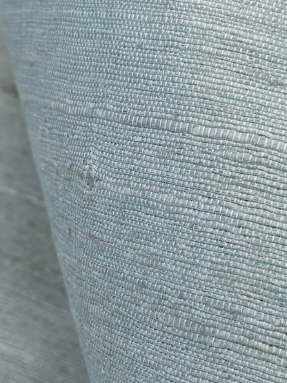 Scalamandre Vienne Texture Mist Gray Blue Silk Solid Texture MSRP USD 276/y