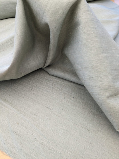 Scalamandre Vienne Texture Mist Gray Blue Silk Solid Texture MSRP USD 276/y