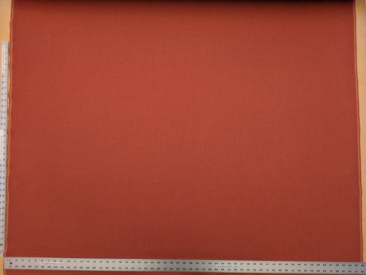 Scalamandre Luxembourg Linen Paprika Orange Red Solid Super Heavy MSRP USD284/y