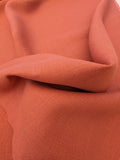 Scalamandre Luxembourg Linen Paprika Orange Red Solid Super Heavy MSRP USD284/y