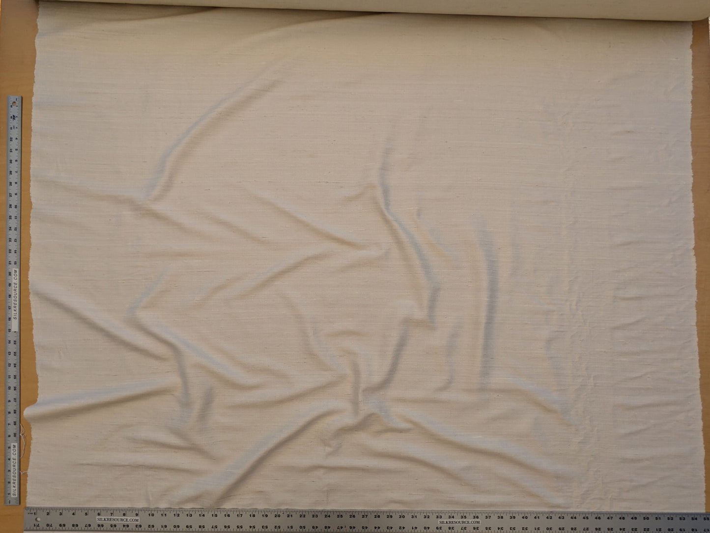 Scalamandre Vienne Texture Vanilla Cream White Silk Solid Texture MSRP USD 276/y