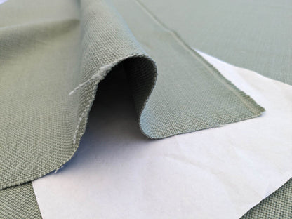 Scalamandre Luxembourg Linen Celadon Light Blue Green Turquoise Solid Super Heavy MSRP USD284/y