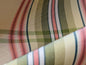 Scalamandre Leith Plaid Taffeta Cream Pink Green Stripe Silk Scottish Tartan MSRP USD 228/y