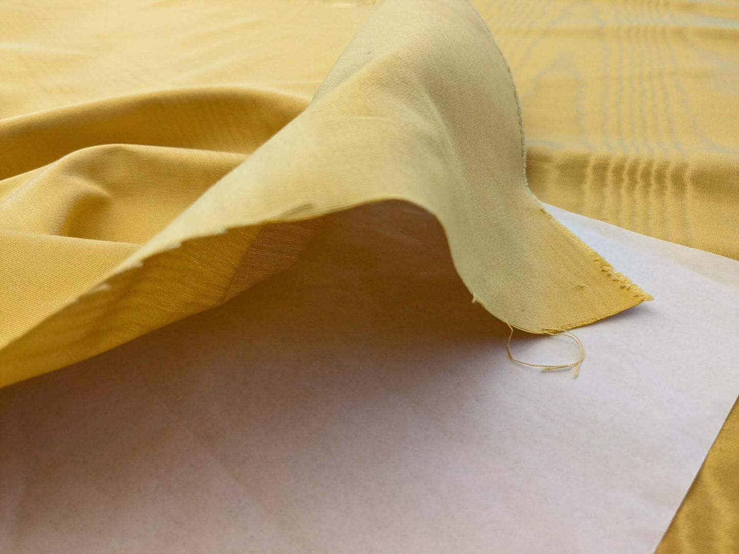 Scalamandre Doberman Moire Straw Viscose Yellow Gold Texture Watermark MSRP USD 380/y