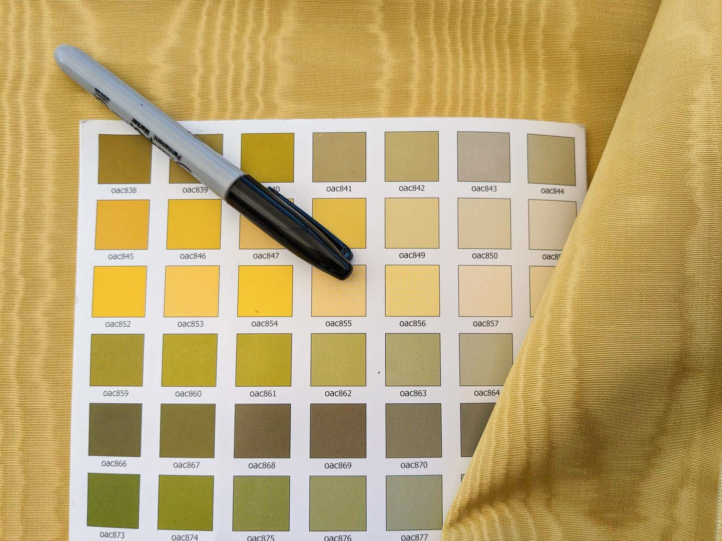 Scalamandre Doberman Moire Straw Viscose Yellow Gold Texture Watermark MSRP USD 380/y