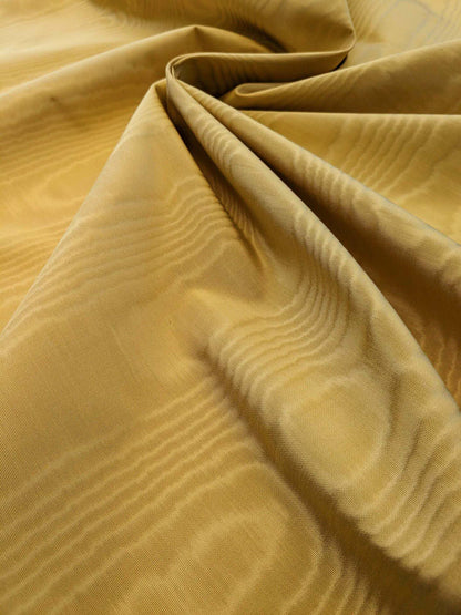 Scalamandre Doberman Moire Straw Viscose Yellow Gold Texture Watermark MSRP USD 380/y