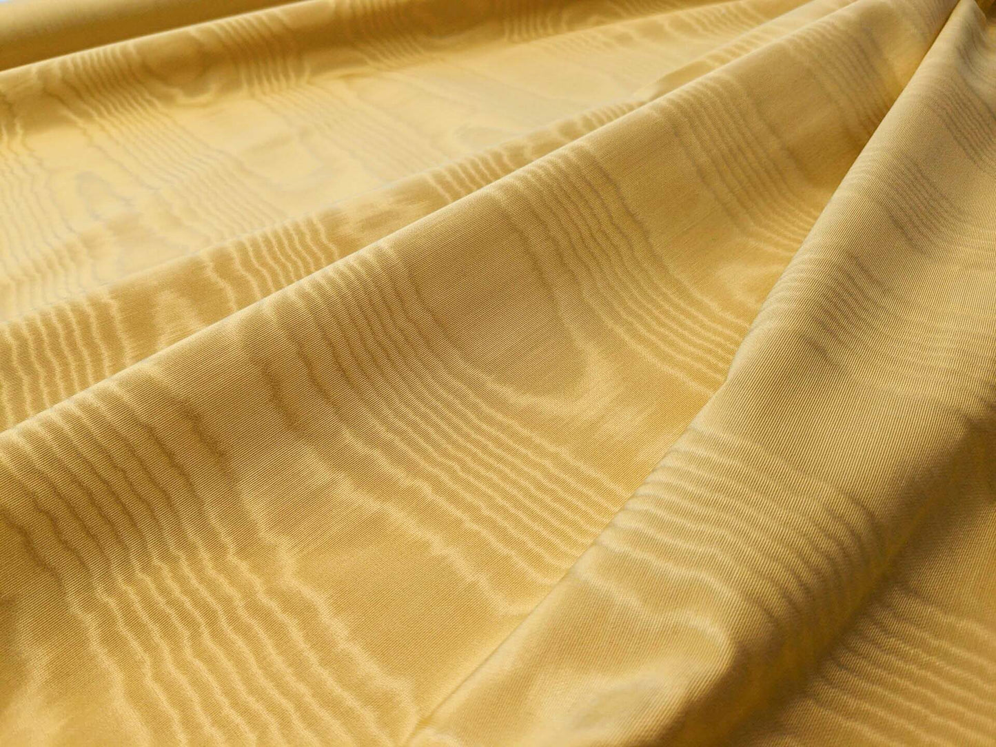 Scalamandre Doberman Moire Straw Viscose Yellow Gold Texture Watermark MSRP USD 380/y