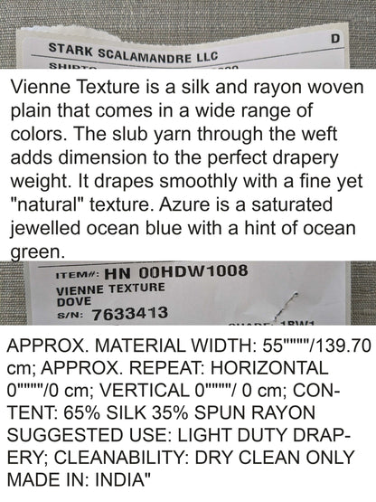 Scalamandre Vienne Texture Dove Gray Silk Solid Texture MSRP USD 276/y