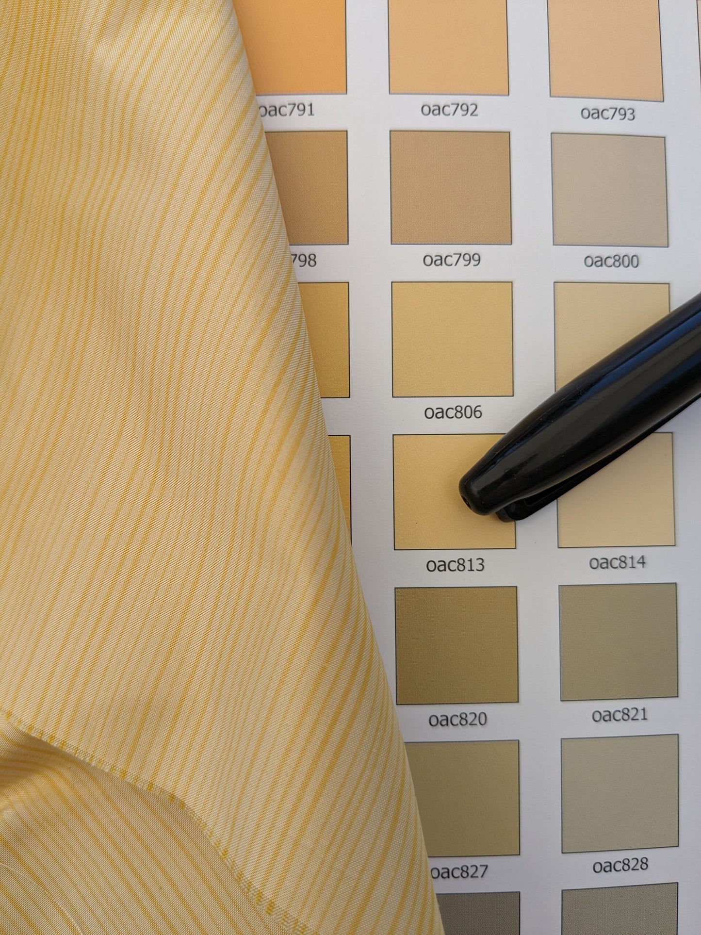 Scalamandre Astley Silk Strie Yellow Pin Stripe Small Scale  MSRP USD350+/Y