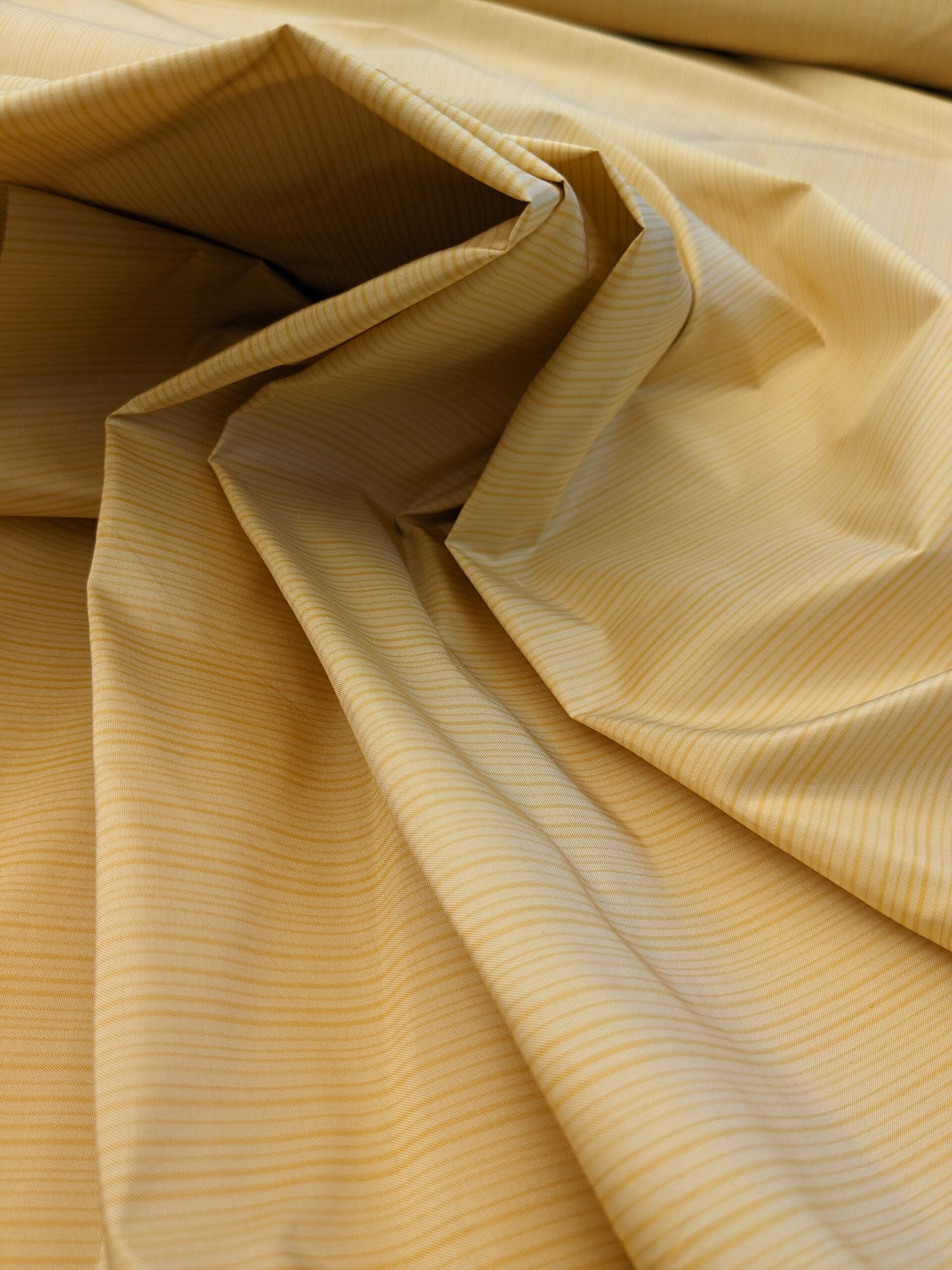 Scalamandre Astley Silk Strie Yellow Pin Stripe Small Scale  MSRP USD350+/Y