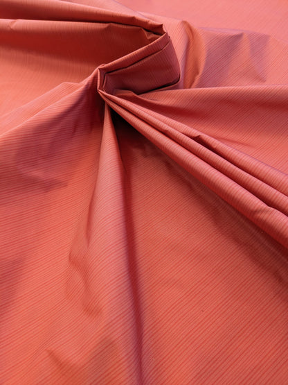 Scalamandre Astley Silk Strie Coral Red Pin Stripe Small Scale MSRP USD350+/yard