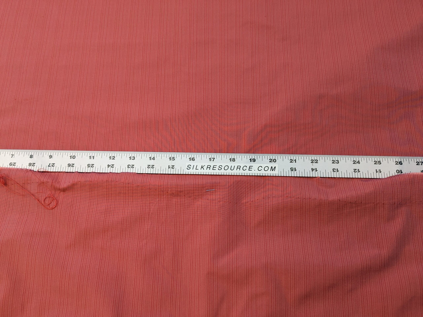 Scalamandre Astley Silk Strie Coral Red Pin Stripe Small Scale MSRP USD350+/yard