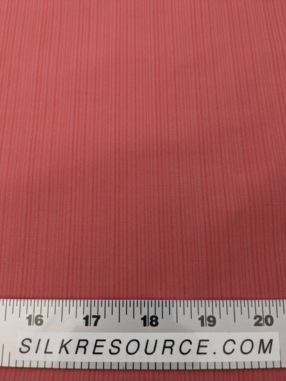 Scalamandre Astley Silk Strie Coral Red Pin Stripe Small Scale MSRP USD350+/yard