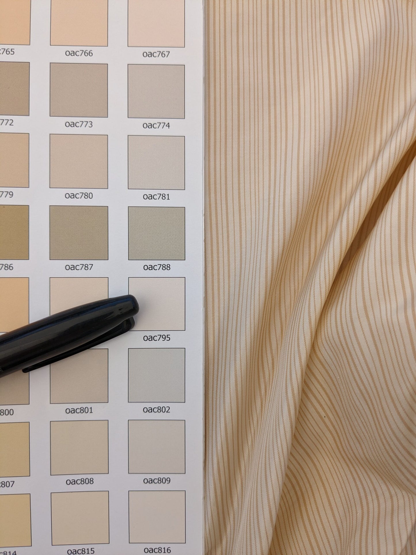 Scalamandre Astley Silk Strie Shell Beige Pin Stripe Small Scale MSRP USD350+/yard